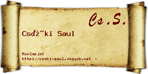 Csáki Saul névjegykártya